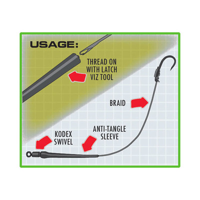 KODEX Anti-Tangle Sleeves 40mm hnědá